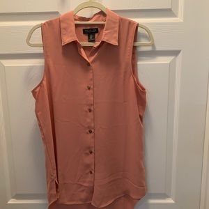Rachel Zoe Sleeveless Button Down Blouse